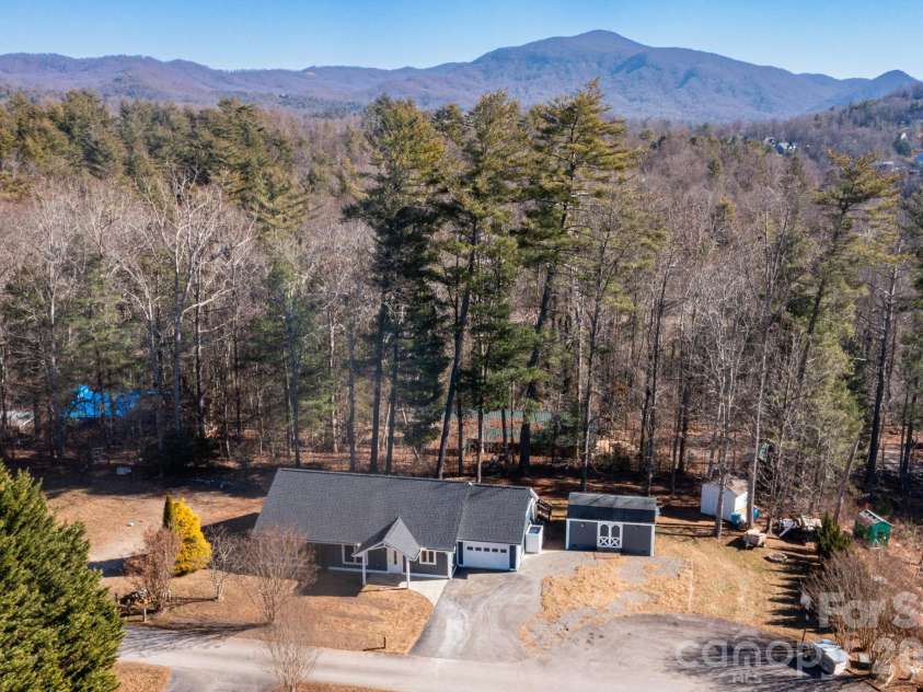7 McGee Ridge Road, Fairview, NC 28730.  MLS# CAR4327576, YatesRealty ID 9362. Aerial View. 