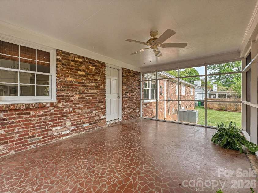 3927 Barclay Downs Drive, Charlotte, NC 28209.  MLS# CAR4356826, YatesRealty ID 9366. Screened Porch