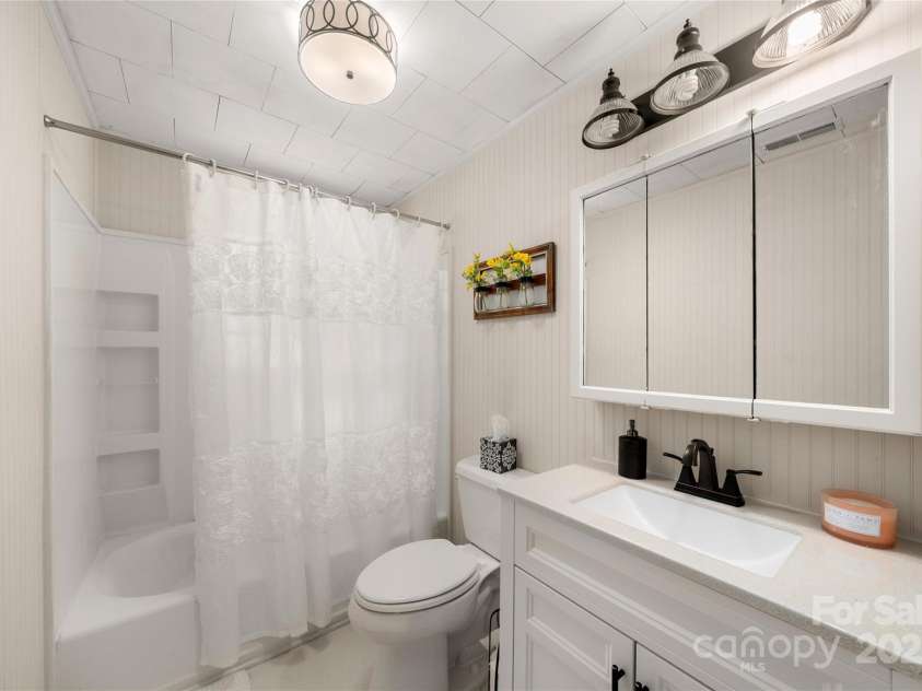 45 Armstrong Road, Etowah, NC 28729.  MLS# CAR4276177, YatesRealty ID 9369. Main bathroom, new vanity