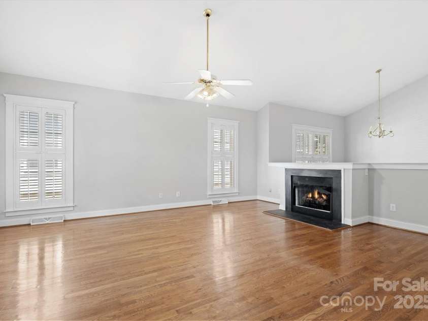 2620 Merion Hills Court, Charlotte, NC 28269.  MLS# CAR4274977, YatesRealty ID 9372. Living Room with Fireplace