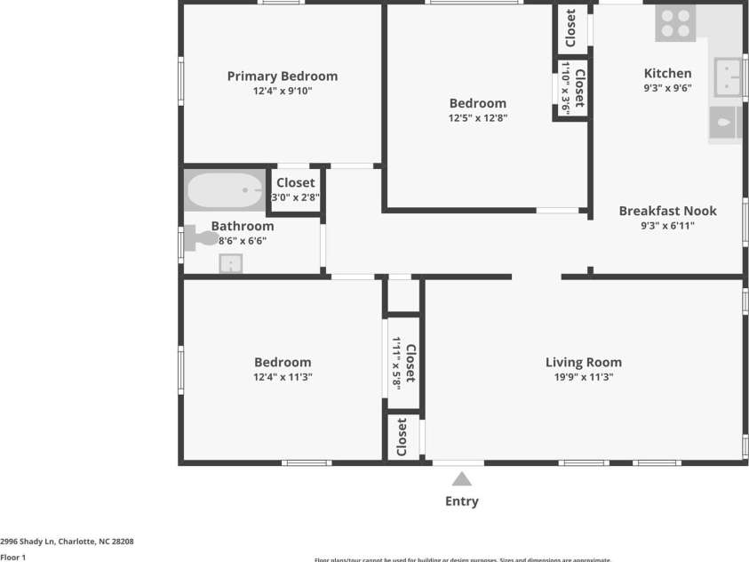 2996 Shady Lane, Charlotte, NC 28208.  MLS# CAR4320461, YatesRealty ID 9379. 
