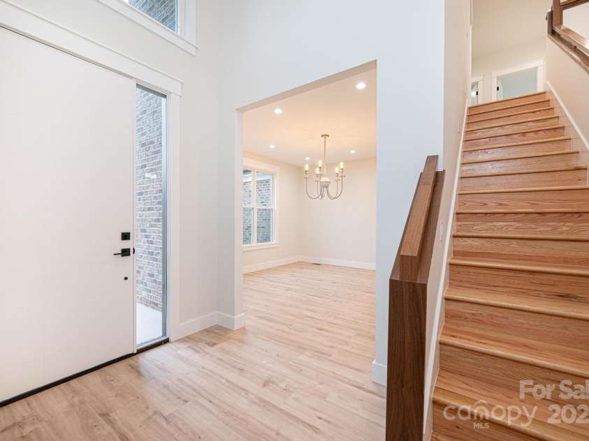 1328 33rd Avenue Drive, Hickory, NC 28601.  MLS# CAR4327859, YatesRealty ID 938. Front Entrance Foyer with Large Sidelight....View of Formal Dining and Stairway Upstairs...