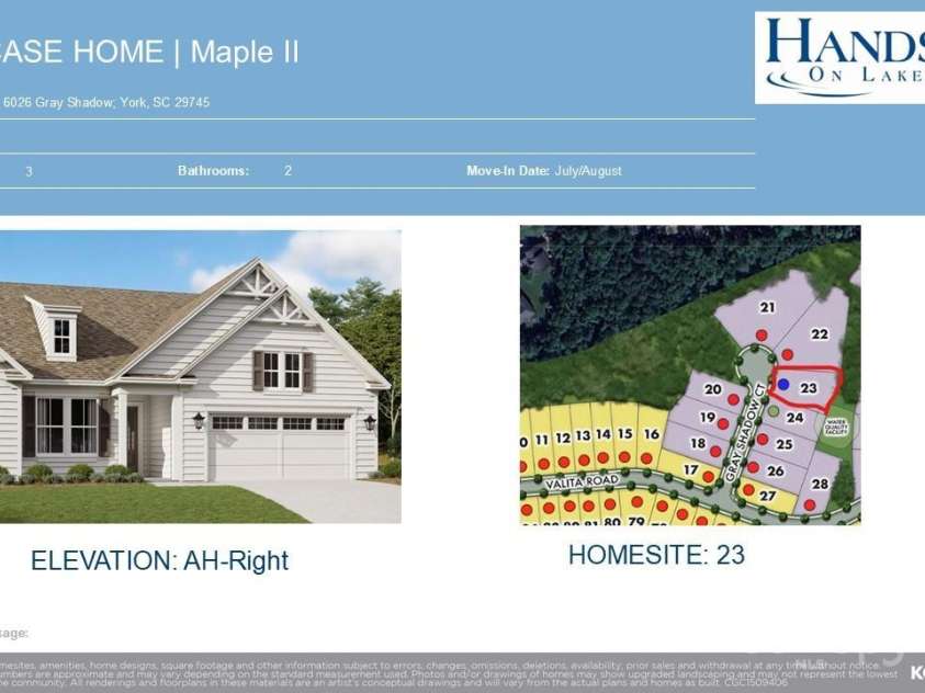 6026 Gray Shadow Court, York, SC 29745.  MLS# CAR4234709, YatesRealty ID 9394. 