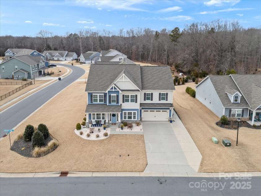 1503 Brooksland Place, Waxhaw, NC 28173.  MLS# CAR4213626, YatesRealty ID 9415. Ariel View of the front of the home