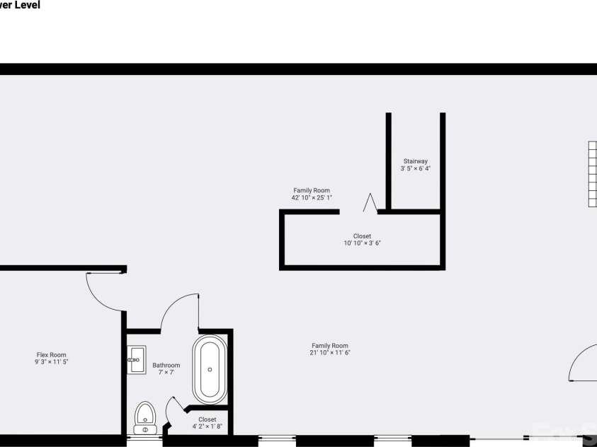 335 Eastcliff Drive, Concord, NC 28025.  MLS# CAR4366749, YatesRealty ID 9417. Basement