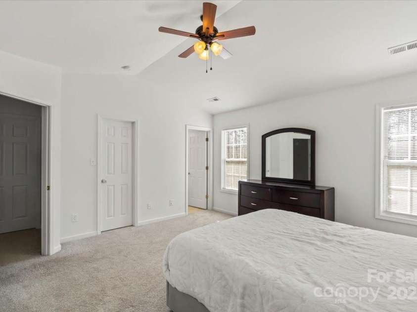 10337 Hugue Way, Charlotte, NC 28214.  MLS# CAR4226522, YatesRealty ID 9422. Primary bedroom toward the closet and bathroom