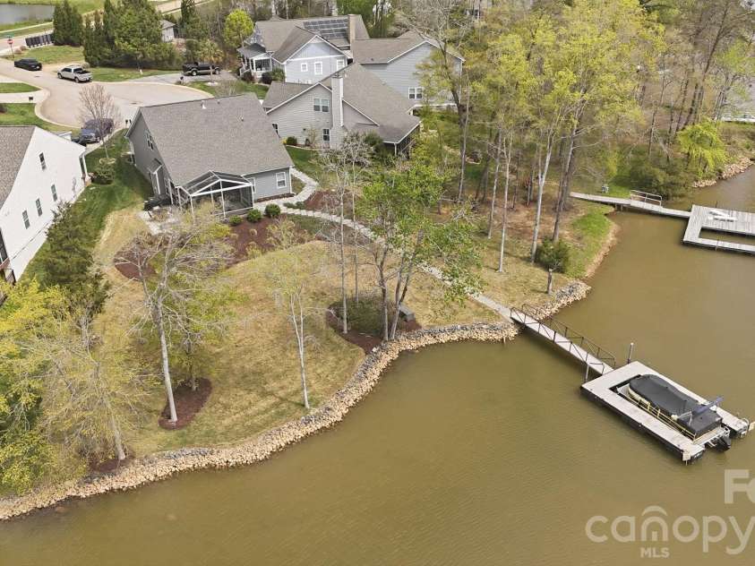 30132 Turtle Point Court, Lancaster, SC 29720.  MLS# CAR4360066, YatesRealty ID 9433. Dock and view of backyard