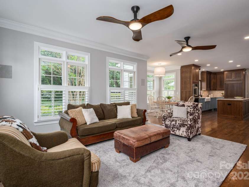 7701 Gold Hill Road, Rockwell, NC 28138.  MLS# CAR4246769, YatesRealty ID 9456. Large family room off kitchen with beautiful natural light!