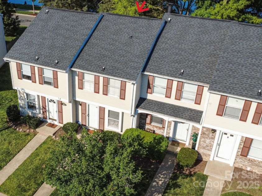 158 Water Oak Drive, Pineville, NC 28134.  MLS# CAR4245361, YatesRealty ID 9463. Water views behind the building at the top of the photo.