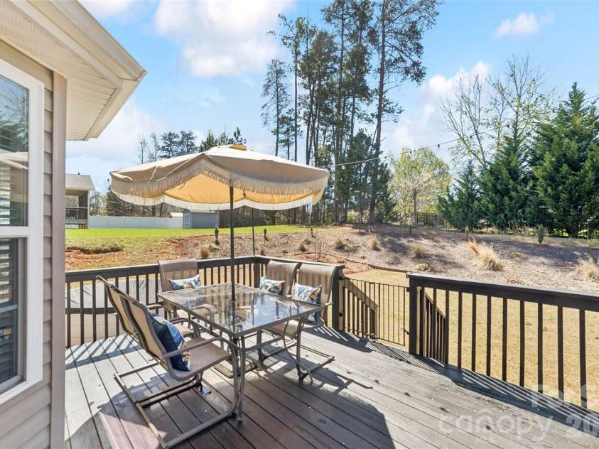 104 Candace Court, Stanley, NC 28164.  MLS# CAR4353115, YatesRealty ID 9471. Back Deck
