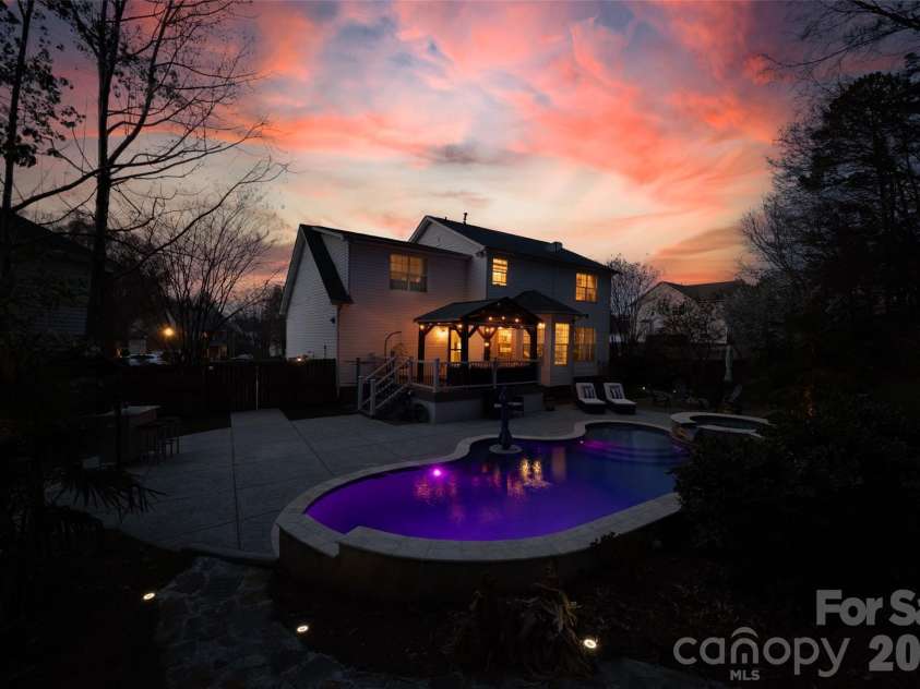 12141 Stone Forest Drive, Pineville, NC 28134.  MLS# CAR4360442, YatesRealty ID 9475. Rear Exterior 