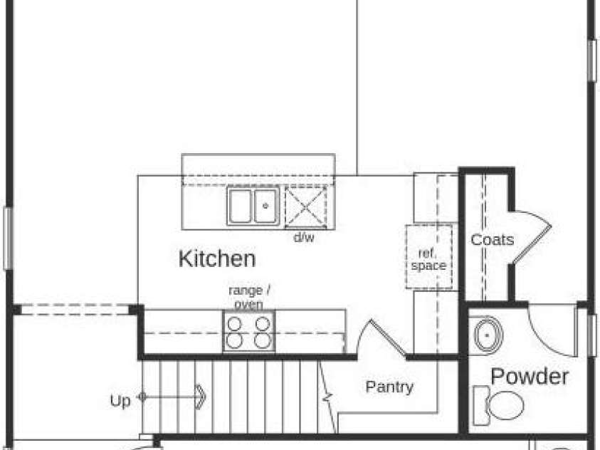529 Ramona Street, York, SC 29745.  MLS# CAR4313916, YatesRealty ID 9497. 1st Floor Layout