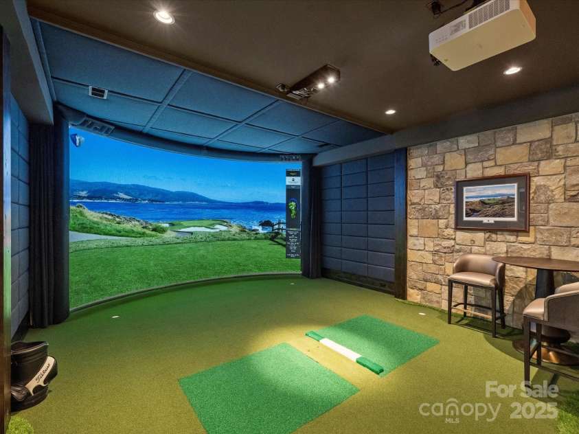 18308 Shearer Road, Davidson, NC 28036.  MLS# CAR4289423, YatesRealty ID 95. Golf Simulator Room