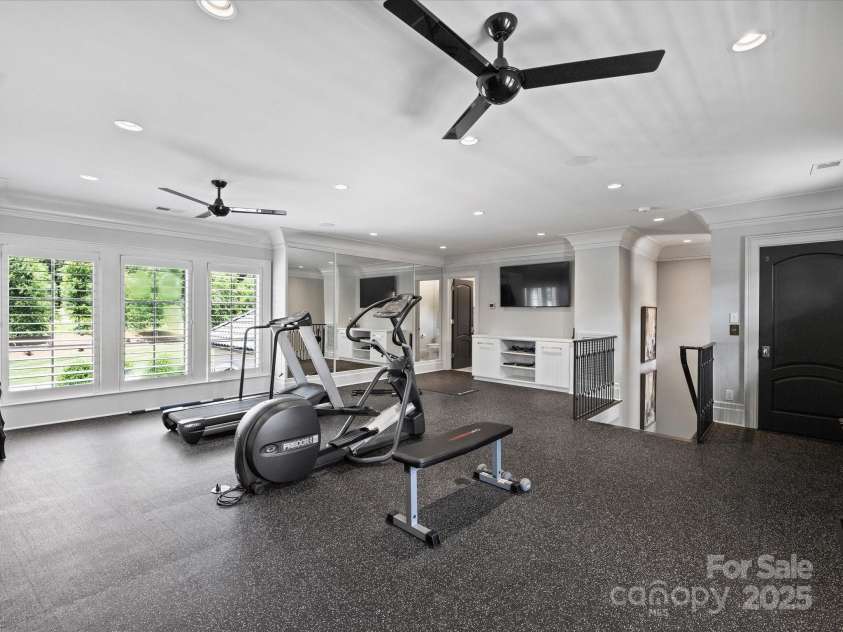 18308 Shearer Road, Davidson, NC 28036.  MLS# CAR4289423, YatesRealty ID 95. Upper Level Gym with Full Bath