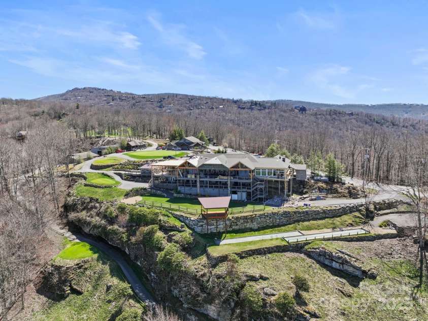 135 Clubhouse Road, Beech Mountain, NC 28604.  MLS# CAR4253056, YatesRealty ID 9507. Rear arial view of the Beech Mountain Club (BMC)