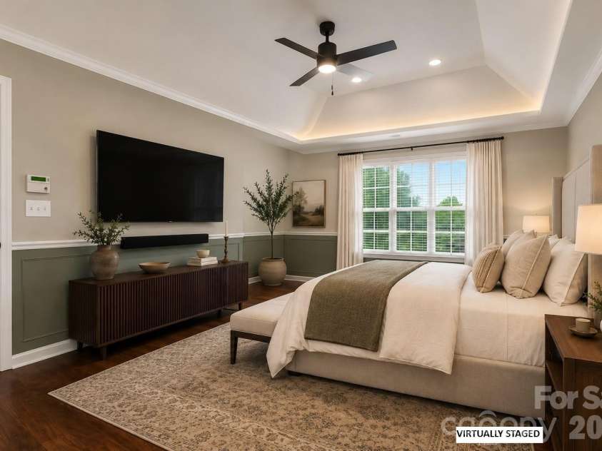 14339 Crown Harbor Drive, Charlotte, NC 28278.  MLS# CAR4415529, YatesRealty ID 9547. Virtually Staged Primary Bedroom