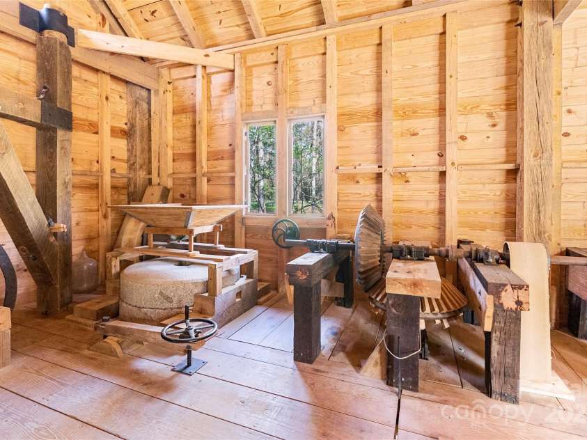 229 Joseph Kershaw Road, Eastover, SC 29044.  MLS# CAR4122309, YatesRealty ID 958. Interior of Mill House showing some of the original equipment that is included
