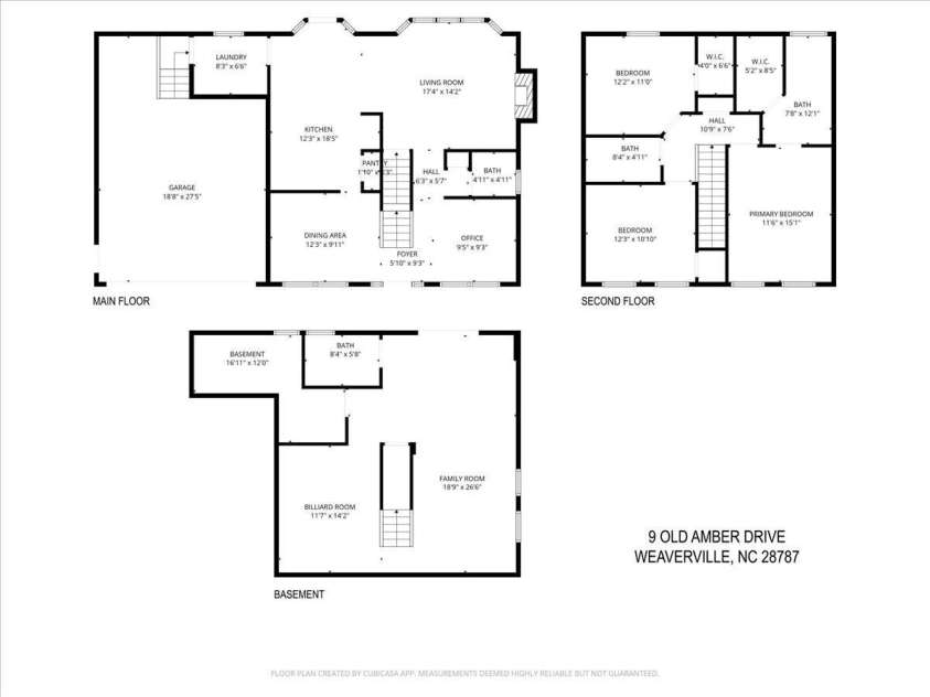 9 Old Amber Drive, Weaverville, NC 28787.  MLS# CAR4320794, YatesRealty ID 9583. Floorplan