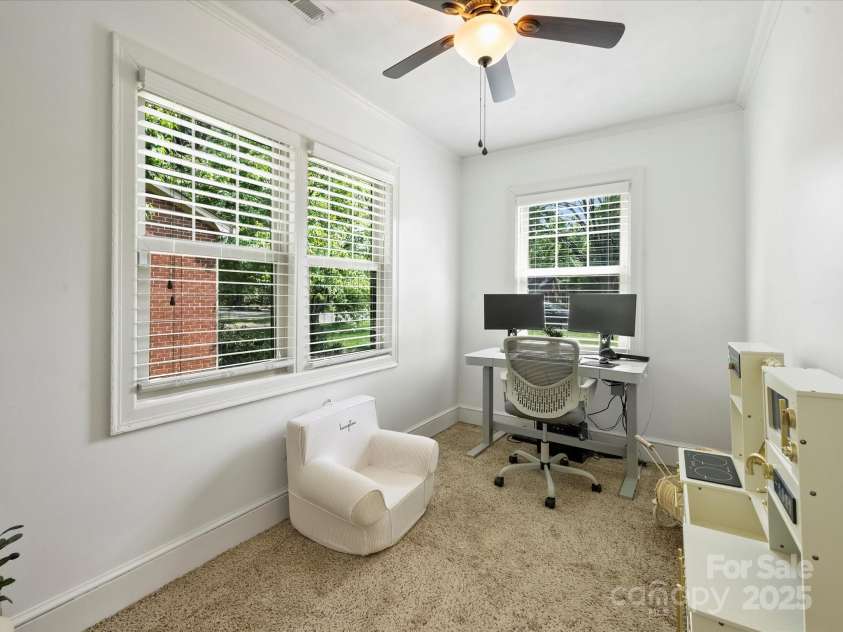 4921 Doris Avenue, Charlotte, NC 28205.  MLS# CAR4253366, YatesRealty ID 9584. Office/Bedroom 3