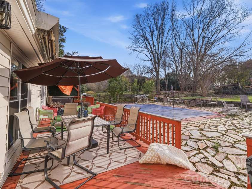 8917 Dartmoor Place, Mint Hill, NC 28227.  MLS# CAR4352305, YatesRealty ID 9587. Rear Deck/Pool/Patio