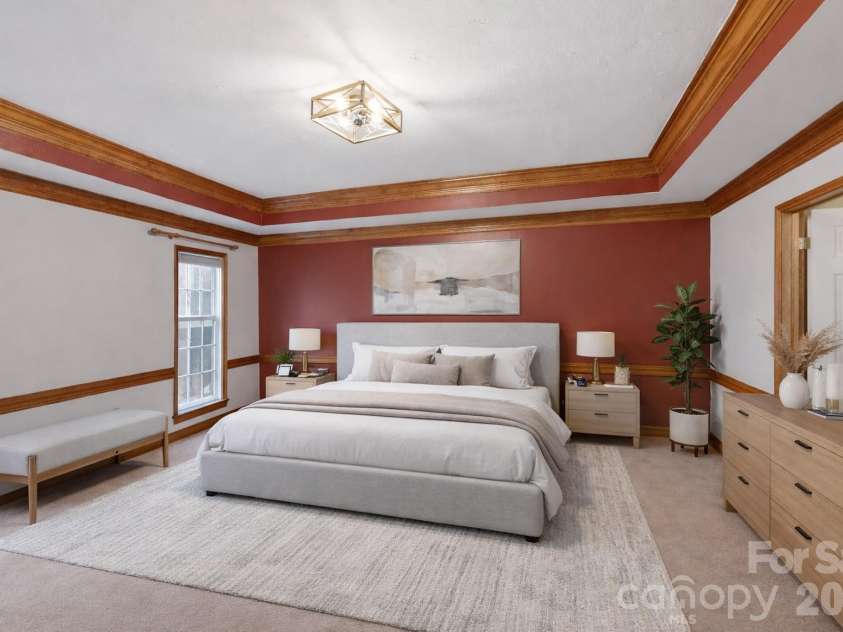 8917 Dartmoor Place, Mint Hill, NC 28227.  MLS# CAR4352305, YatesRealty ID 9587. Virtually Staged - Primary Bedroom