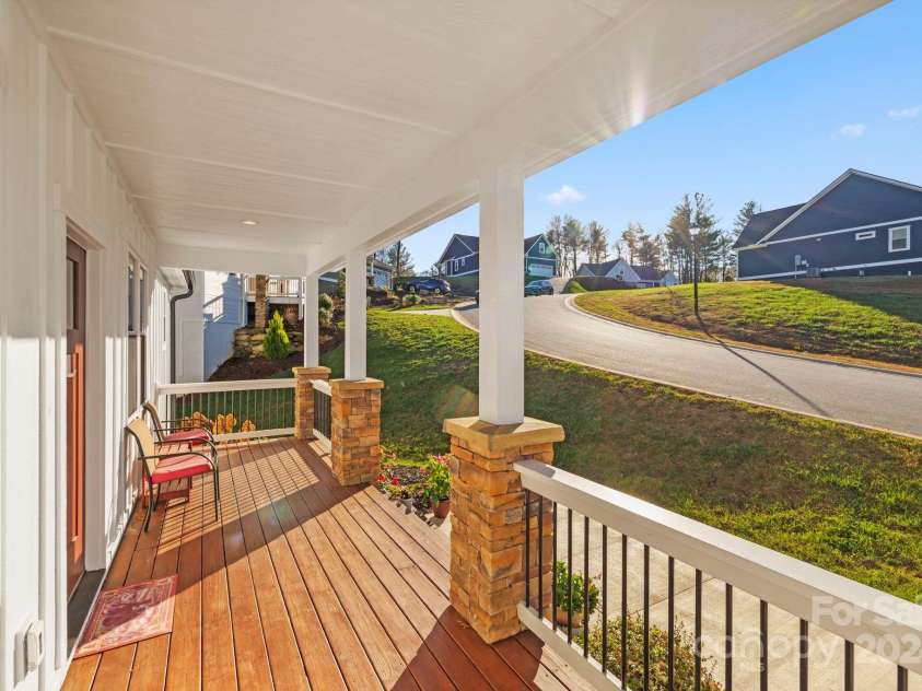 155 Hayes Ridge Lane, Mills River, NC 28759.  MLS# CAR4199843, YatesRealty ID 9590. Inviting front porch