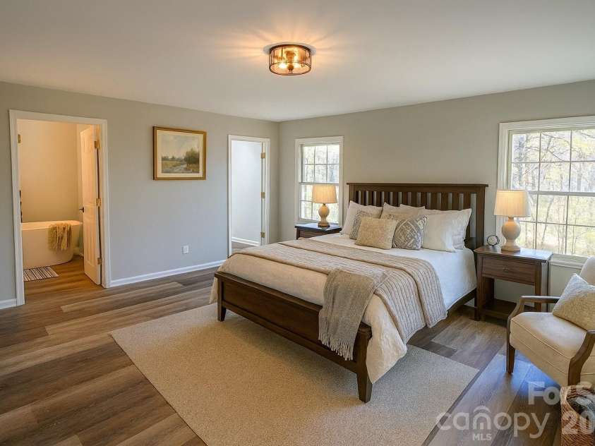 44585 Baldwin Road, New London, NC 28127.  MLS# CAR4323021, YatesRealty ID 9591. Virtually staged primary bedroom