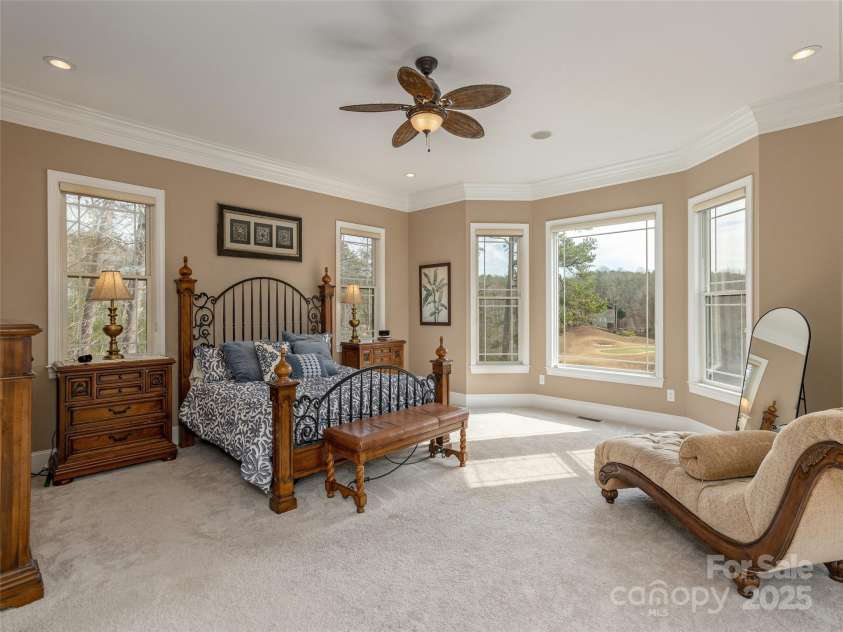 172 Summer Morning Court, Lake Lure, NC 28746.  MLS# CAR4223102, YatesRealty ID 960. Primary Bedroom With View