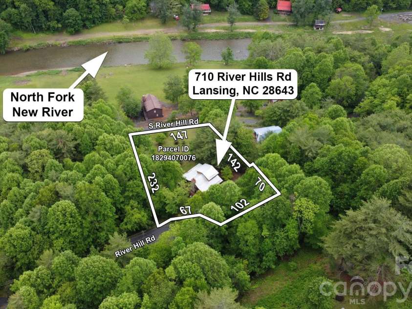 710 River Hills Road, Lansing, NC 28643.  MLS# CAR4267689, YatesRealty ID 9609. 