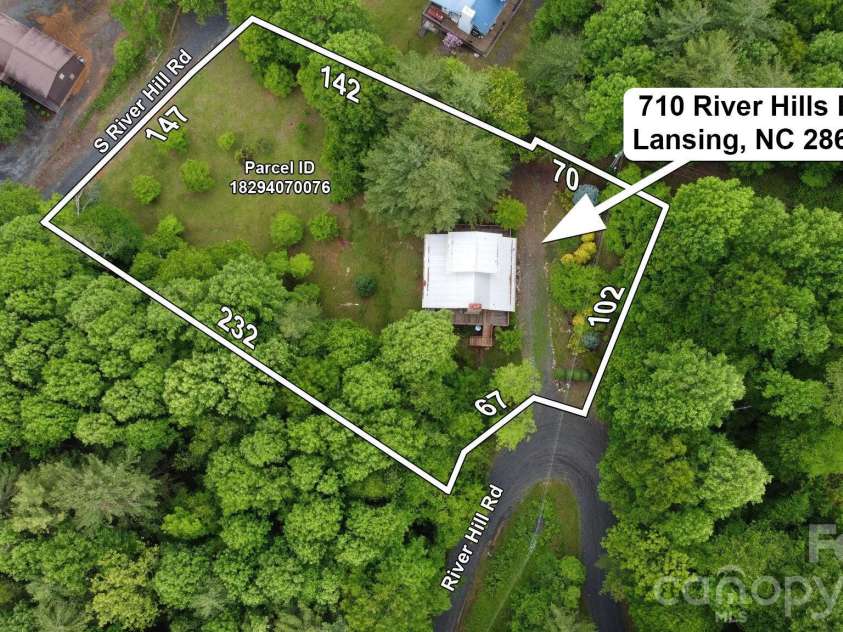 710 River Hills Road, Lansing, NC 28643.  MLS# CAR4267689, YatesRealty ID 9609. 