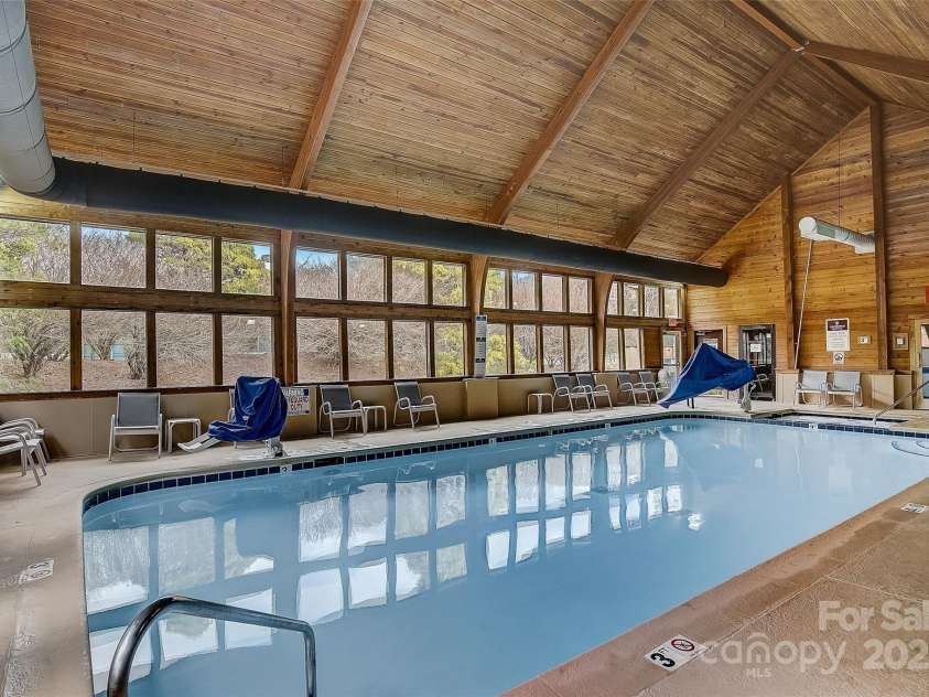 178 Flynn Court, Lake Lure, NC 28746.  MLS# CAR4204913, YatesRealty ID 9645. Indoor pool at the wellness center at Rumbling Bald on Lake Lure.