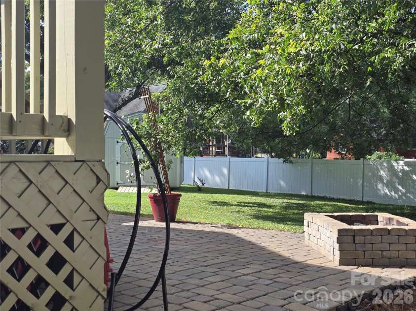 403 Stevens Street, China Grove, NC 28023.  MLS# CAR4362503, YatesRealty ID 9649. Back patio area
