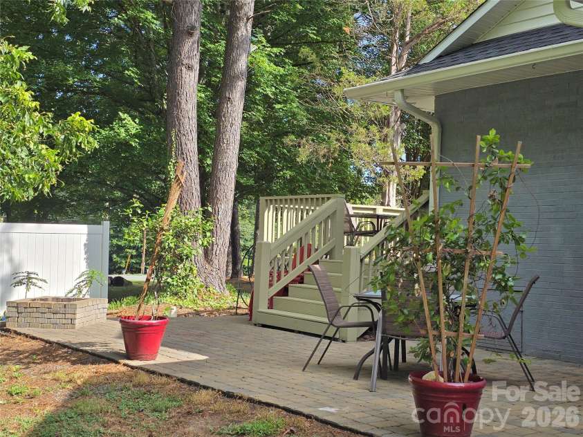 403 Stevens Street, China Grove, NC 28023.  MLS# CAR4362503, YatesRealty ID 9649. Back Patio area