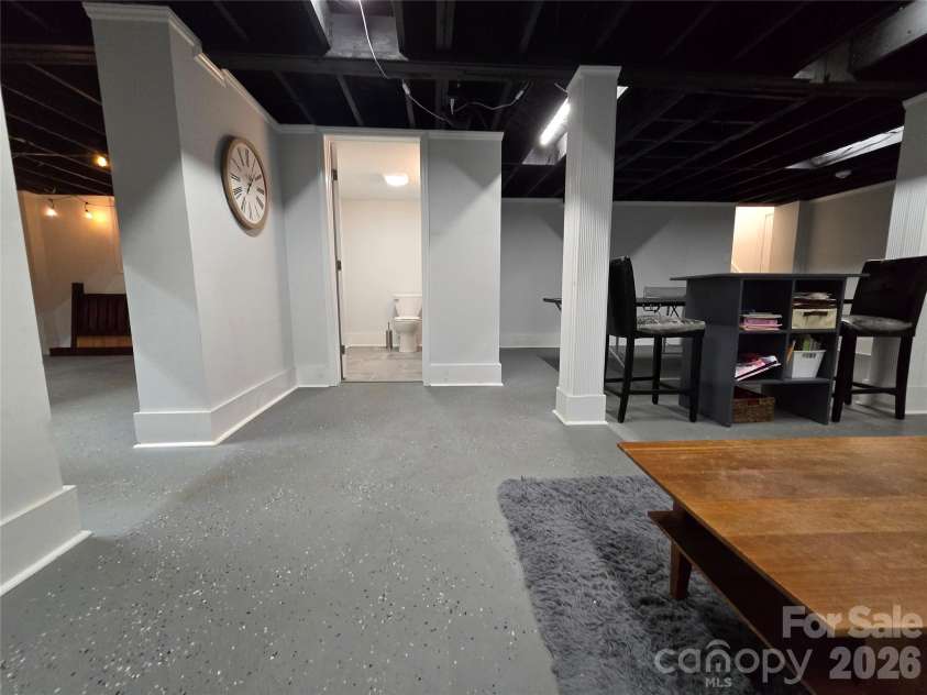 403 Stevens Street, China Grove, NC 28023.  MLS# CAR4362503, YatesRealty ID 9649. Basement Before New ceilings
