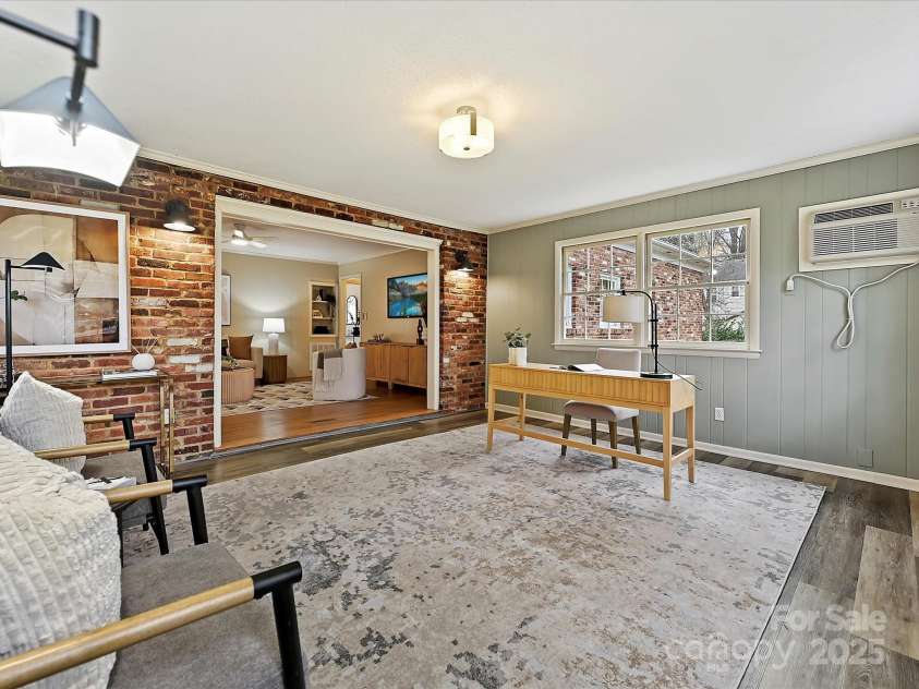 4132 Sulkirk Road, Charlotte, NC 28210.  MLS# CAR4223769, YatesRealty ID 9687. Sunroom Open to Den