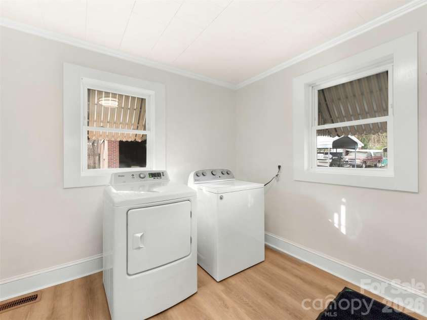 5851 Tuckaseegee Road, Kannapolis, NC 28081.  MLS# CAR4357440, YatesRealty ID 9687. Laundry with Washer & Dryer