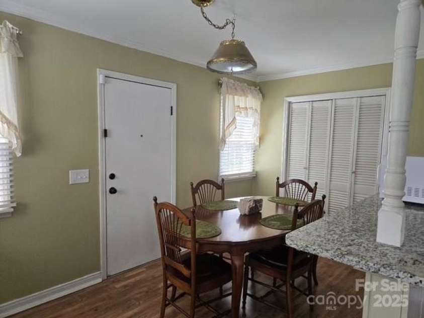 526 Arlington Avenue, Albemarle, NC 28001.  MLS# CAR4243582, YatesRealty ID 9692. Dining Room (with back door)