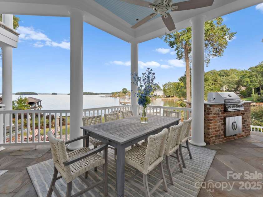 16921 Jetton Road, Cornelius, NC 28031.  MLS# CAR4191237, YatesRealty ID 971. Outdoor dining with built in grill