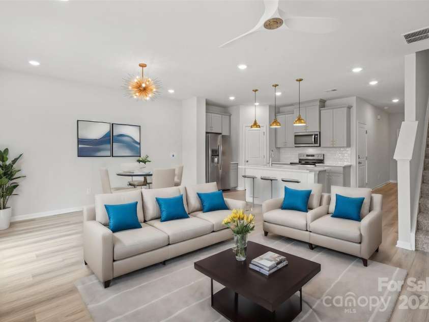 3850 County Down Avenue, Kannapolis, NC 28081.  MLS# CAR4147678, YatesRealty ID 9711. Virtually staged living room room