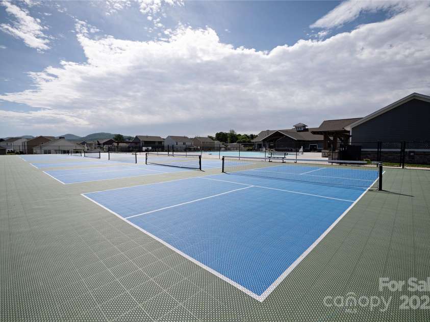 356 Wheatfield Road, Fletcher, NC 28732.  MLS# CAR4239266, YatesRealty ID 9718. Pickleball court