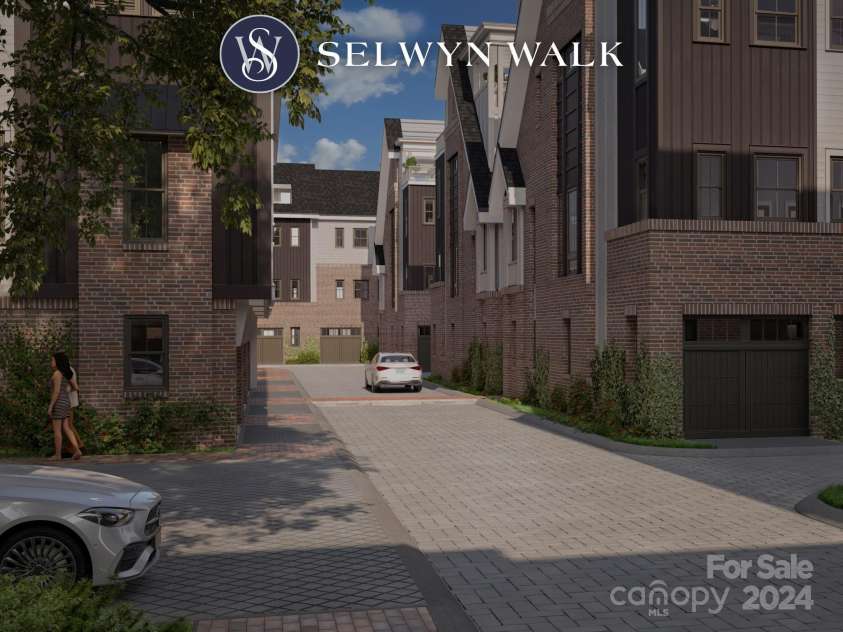 3100 Selwyn Avenue, Charlotte, NC 28209.  MLS# CAR4130767, YatesRealty ID 972. Rendering of interior hand laid paver streets
