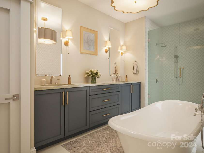 3100 Selwyn Avenue, Charlotte, NC 28209.  MLS# CAR4130767, YatesRealty ID 972. Renderings from various plans in the Selwyn Walk Development