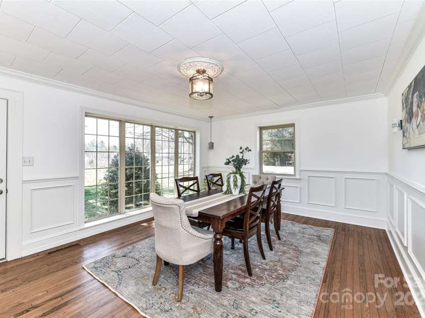 7770 Sherrills Ford Road, Sherrills Ford, NC 28673.  MLS# CAR4229083, YatesRealty ID 9721. Formal Dining Room with wainscoting & crown molding!