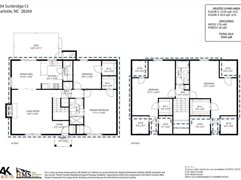 6104 Sunbridge Court, Charlotte, NC 28269.  MLS# CAR4354225, YatesRealty ID 9725. Floor Plan