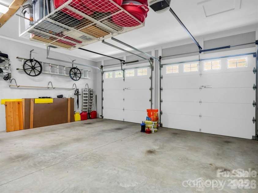 167 Trails End, Lake Lure, NC 28746.  MLS# CAR4245504, YatesRealty ID 9733. Garage w/great storage space