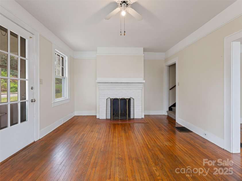 187 & 189 Pearson Drive, Asheville, NC 28801.  MLS# CAR4246914, YatesRealty ID 9743. Decorative Fireplace - 187