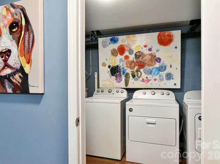 48 Buck Ridge Road, Fairview, NC 28730.  MLS# CAR4290270, YatesRealty ID 9748. Basement laundry room