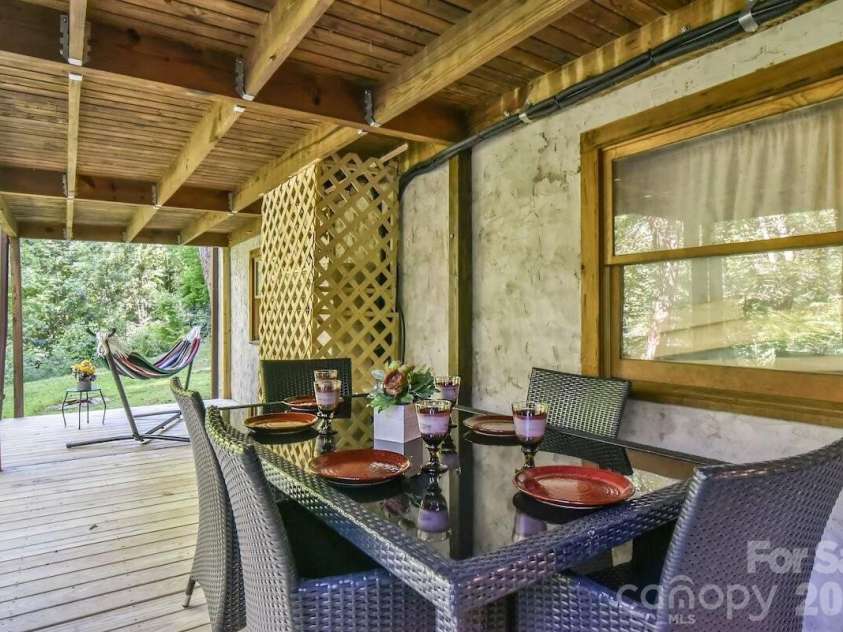 48 Buck Ridge Road, Fairview, NC 28730.  MLS# CAR4290270, YatesRealty ID 9748. Lower level deck