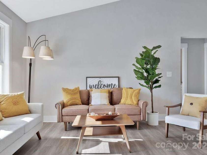 121 Orchard Street, Forest City, NC 28043.  MLS# CAR4199095, YatesRealty ID 9756. Living Room