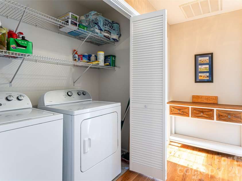 16 Kinsale Drive, Leicester, NC 28748.  MLS# CAR4340281, YatesRealty ID 9765. Laundry located in hall closet